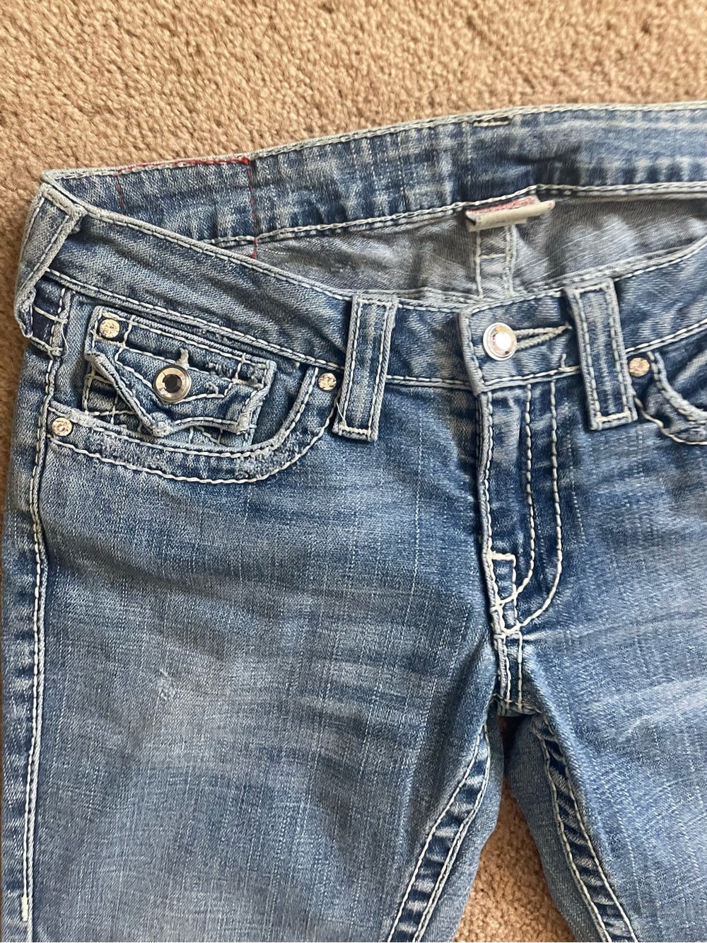 True Religion Women's Light Blue Flare Jeans - Picture 3 of 6
